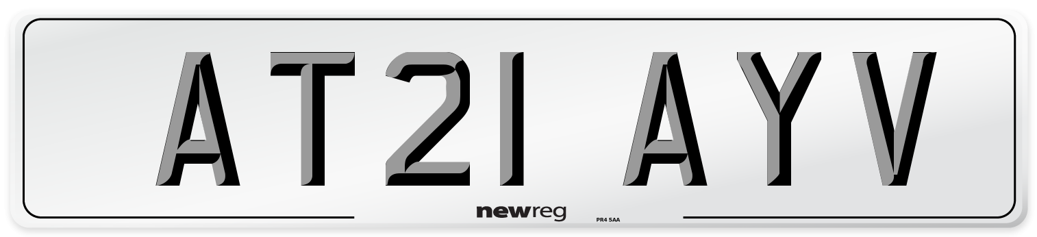 AT21 AYV Number Plate from New Reg